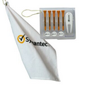 Business Card Gift Pack w/ Divot Fixer, Five 2 3/4 Tees, 3 Markers. 1 towel